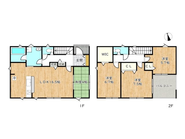 【間取り】 | 姫路市大塩町第5／全2棟