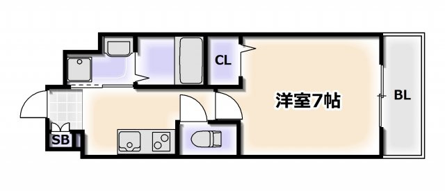 【間取り】 | S-FORT難波西