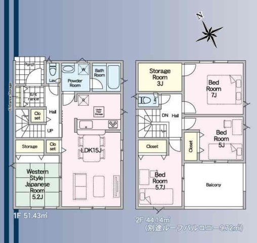 【間取り】 | 杉戸町内田第8　CRADLE GARDEN　新築戸建　全2棟　　1号棟 | 1号棟