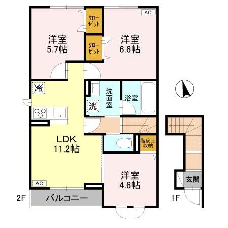 【間取り】 | Ｄブルー・東城南