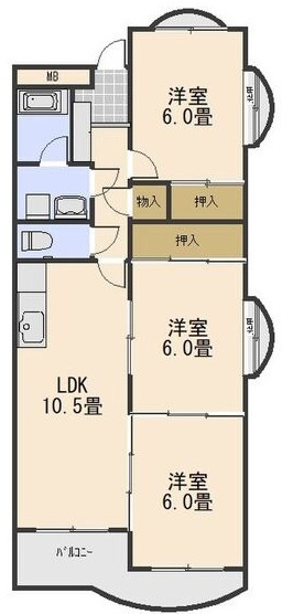シャトー樹里の間取り