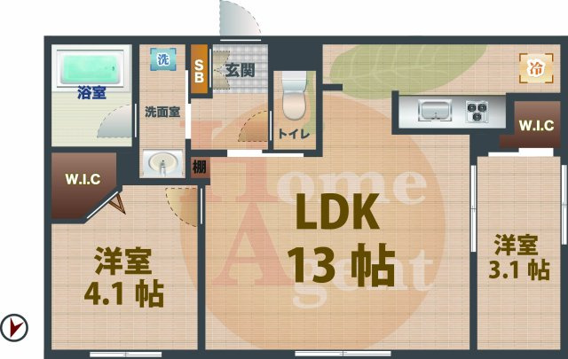 【間取り】 | GRAN PASEO鷺ノ宮 | 2LDKのお部屋です。