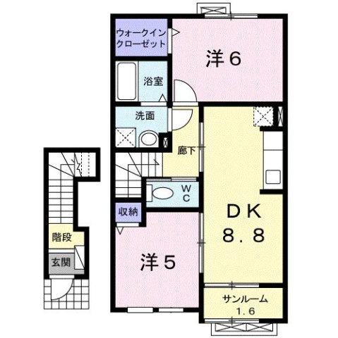カリーノ　カーサⅡの間取り