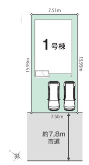 【区画図】 | リナージュ近江八幡市堀上町０１期 | 区画図
