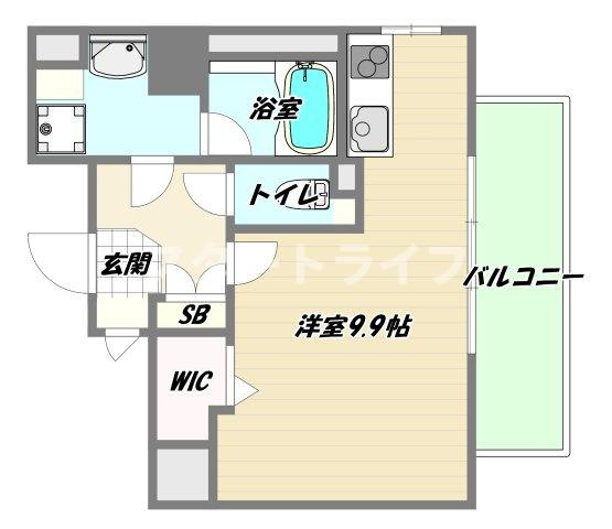 大阪市東淀川区東中島４丁目の賃貸マンションの間取り