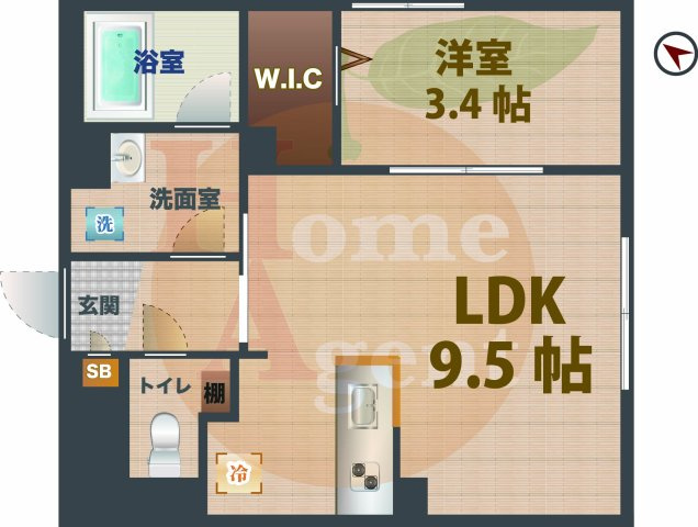 【間取り】 | GRAN PASEO鷺ノ宮 | 1LDKのお部屋です。