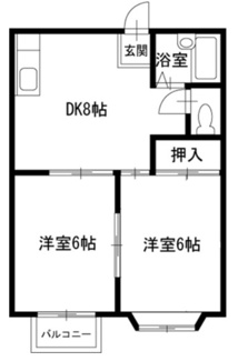 【間取り】 | ハイツＫ | 間取りです。