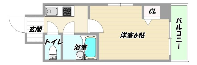 大阪市淀川区宮原１丁目の賃貸マンションの間取り
