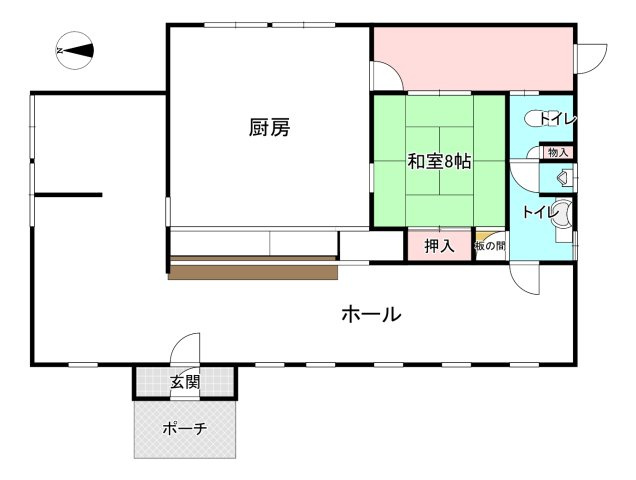 久留米市城島町内野の店舗の間取り