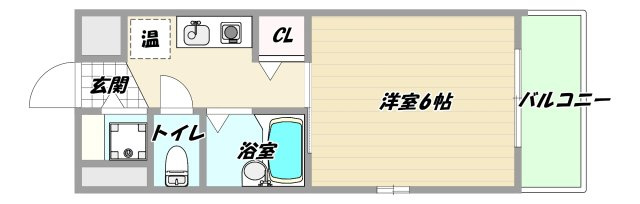 大阪市東淀川区西淡路１丁目の賃貸マンションの間取り