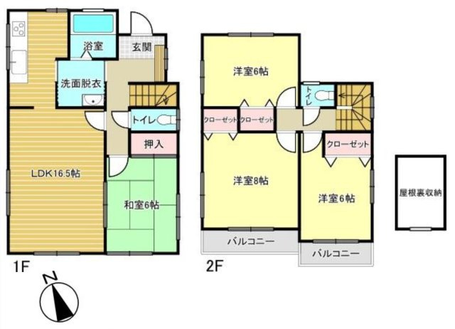【間取り】 | 幸手市東3丁目　中古戸建
