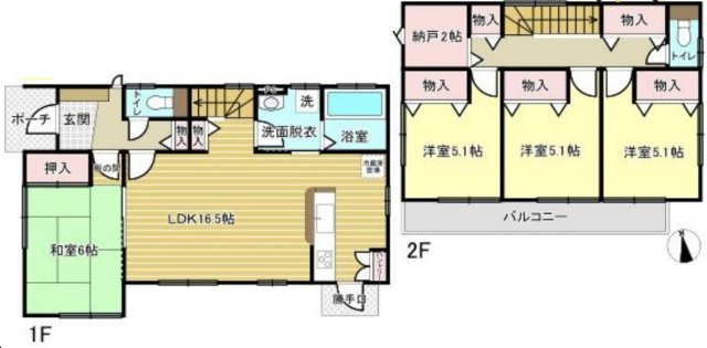 【間取り】 | 幸手市下川崎　中古戸建