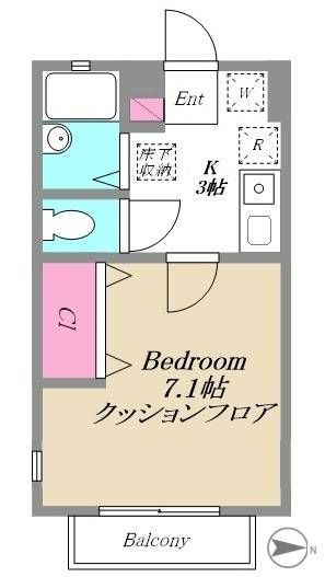 みどりフラットＡ・Ｂ棟の間取り