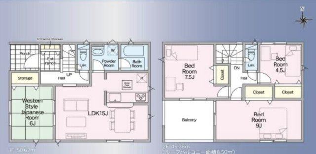 【間取り】 | 幸手市西第7　CRADLE GARDEN　新築戸建　全3棟　1号棟