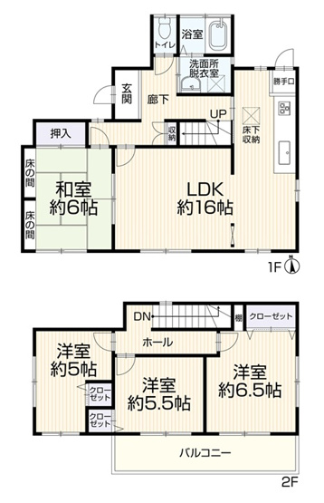 【間取り】 | 裾野市千福が丘1丁目　中古一戸建て