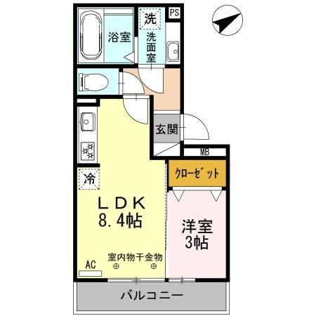 レグルス東刈谷　　　刈谷市の賃貸ならクラスホーム刈谷店の間取り