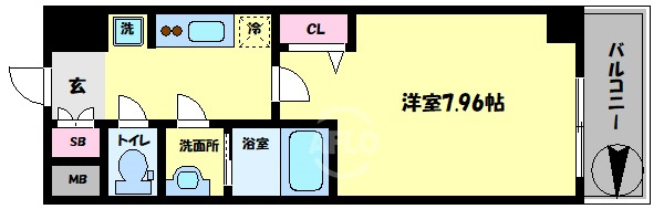 ラヴィータ難波元町の間取り|TOYOTOMI STAY premium 難波元町　間取り