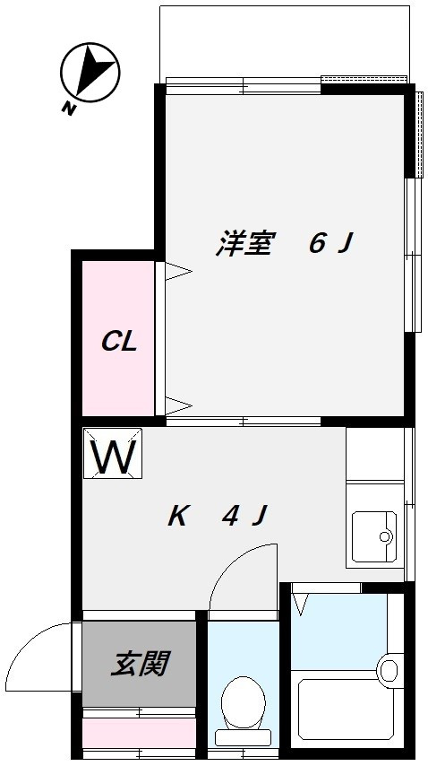 第2メゾン亀井　バストイレ別　学生おすすめ　内装リフォーム済みの間取り