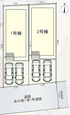 【区画図】 | 厚木市妻田西　全２棟　新築住宅