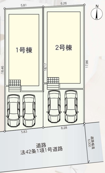 【区画図】 | 厚木市妻田西　全２棟　新築住宅