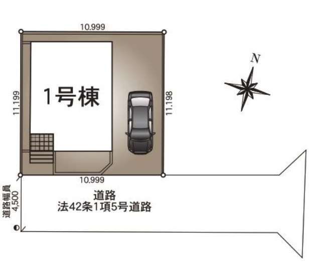 【区画図】 | 幸手市中第12　CRADLE GARDEN　新築戸建　全1棟　1号棟