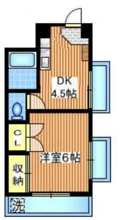 大久保ハイツ　１００Ｂの間取り