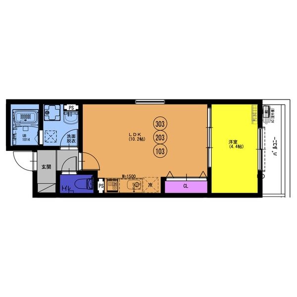 F+style浜寺石津町西1号館の間取り