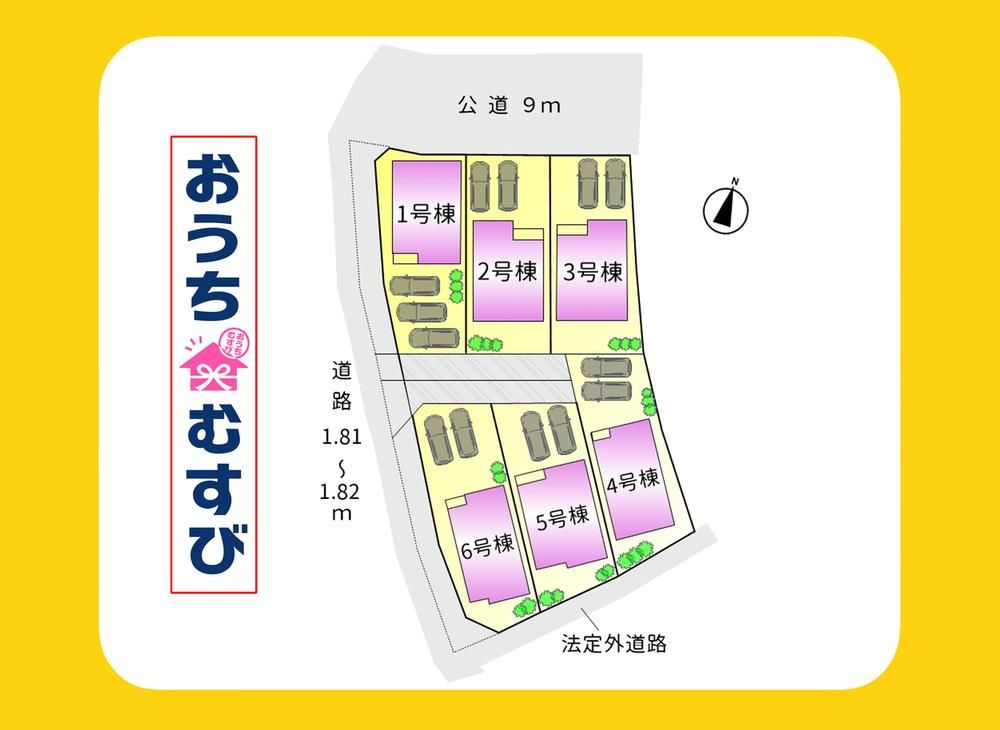 守山区瀬古東三丁目 (全6棟)の区画図
