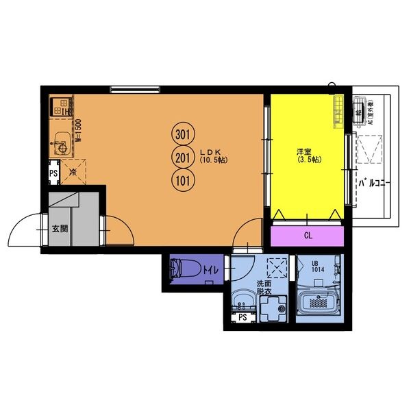 F+style浜寺石津町西2号館の間取り