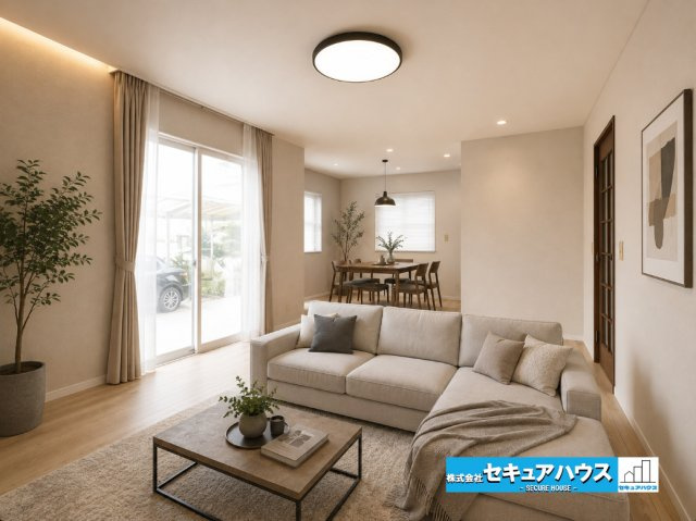 【中古戸建】日進市五色園1丁目の居間・リビング|【リビングリフォームしたイメージ図】
◆クロスや床のリフォームもお任せください♪お洒落な雰囲気で過ごしやすいリビングに変化することができます。　　　　　　　　　　　　　　　　　　　　　　　　　　　　　