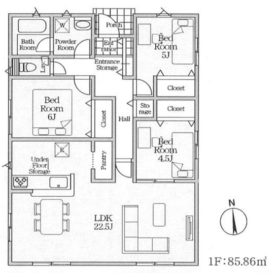 【間取り】 | 幸手市西第8　CRADLE GARDEN　新築戸建　全2棟　1号棟
