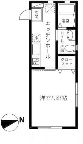 船橋市山手３丁目のアパートの間取り