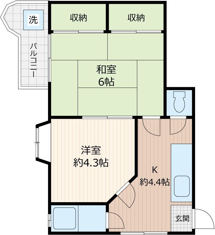 キャピタル住之江公園の間取り