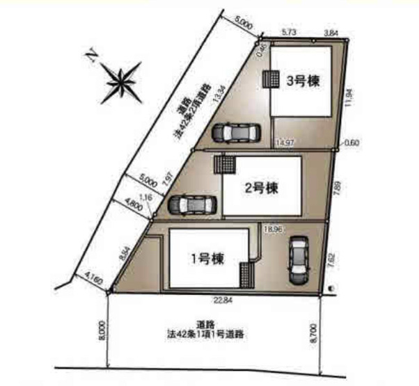 【区画図】 | 幸手市中第11　新築戸建　全3棟　3号棟