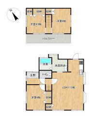 【間取り】 | 仲介手数料無料！高千帆小学校に通えるリフォーム済み中古住宅　山陽小野田市柿の木坂３丁目 | お客様のご意見を凝縮した使いやすい間取り