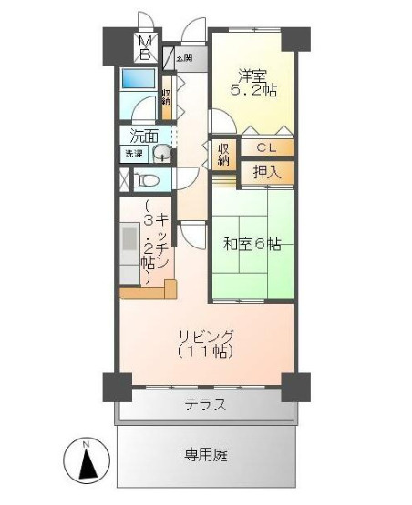 ライオンズマンション姫路東今宿の間取り