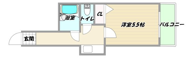 大阪市淀川区宮原１丁目の賃貸マンションの間取り