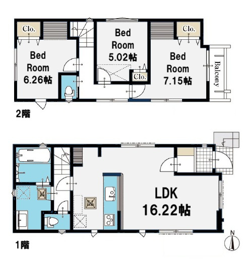 杉並区井草1丁目　駅徒歩4分　低層エリアの限定4区画の参考プラン|3号地　3LDK　敷地面積 80.03ｍ2　建物面積 79.88ｍ2　土地価格7250万円　建物価格1330万円