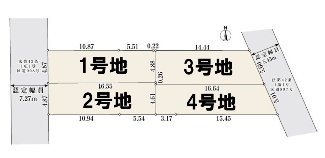 杉並区井草1丁目　駅徒歩4分　低層エリアの限定4区画の土地図|条件外し対応可能♪お好みのハウスメーカーさんをご希望の方、是非ご相談ください♪