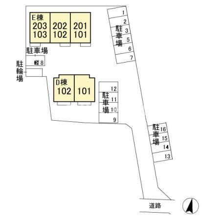 ミヤビ　Ｅの区画図|当社、チルホームのHPもご覧ください(^^)/物件情報多数♪