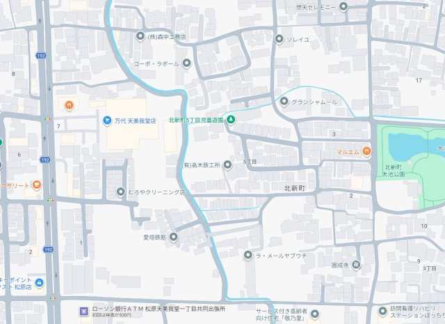 松原市北新町　第1期　新築一戸建ての地図