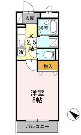 世田谷区経堂１丁目の賃貸マンションの間取り