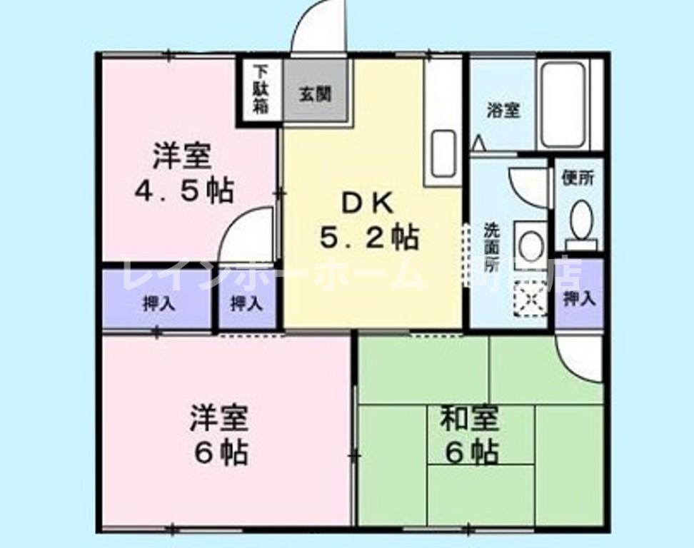 コーポ三晃Ｂ※初期費用分割後払いサービス利用可能物件の間取り