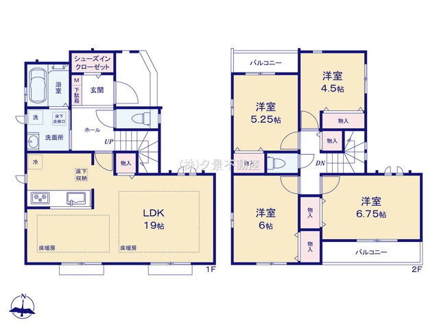 《仲介手数料無料》練馬区大泉町５丁目28-13新築一戸建てハートフルタウンの間取り