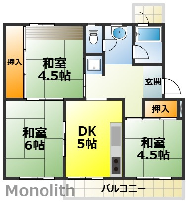 鶴山台31号棟の間取り