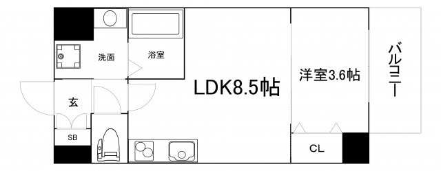 【間取り】 | クローバー・グランデ玉造