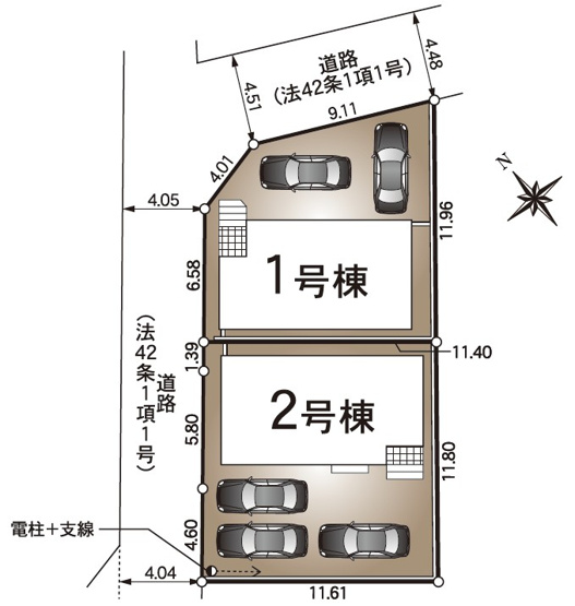 【間取り】 | 浜松市浜名区貴布祢 新築建売 2号棟 | 2号棟の区画図です