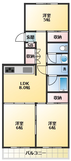 フォンテーヌ中野の間取り