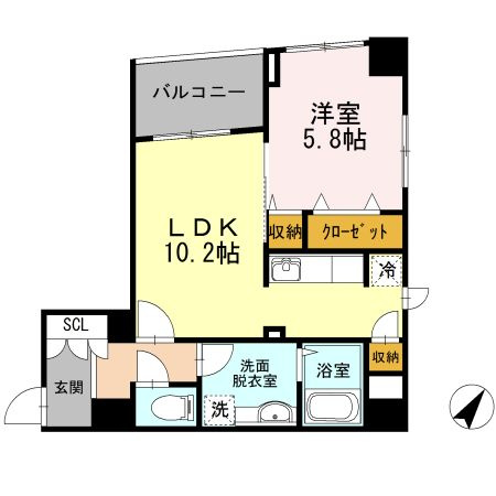 ポルト ドゥ ヴァンドームの間取り