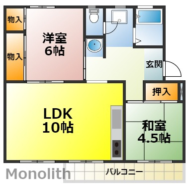 鶴山台38号棟の間取り